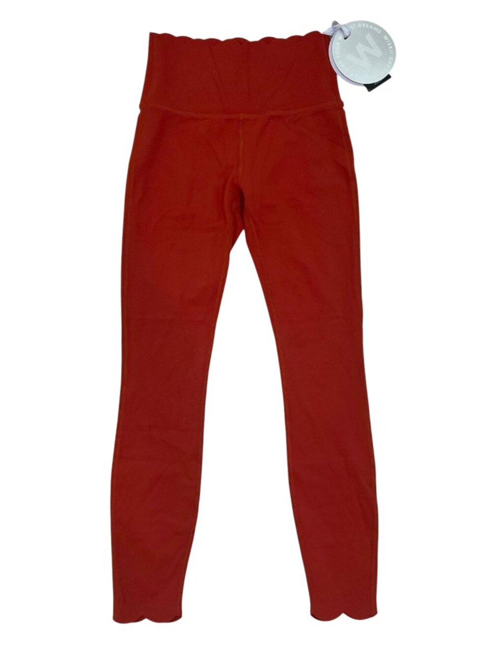 Wiskii Energy High Waist Scallop Leggings in Firecracker Size Small New